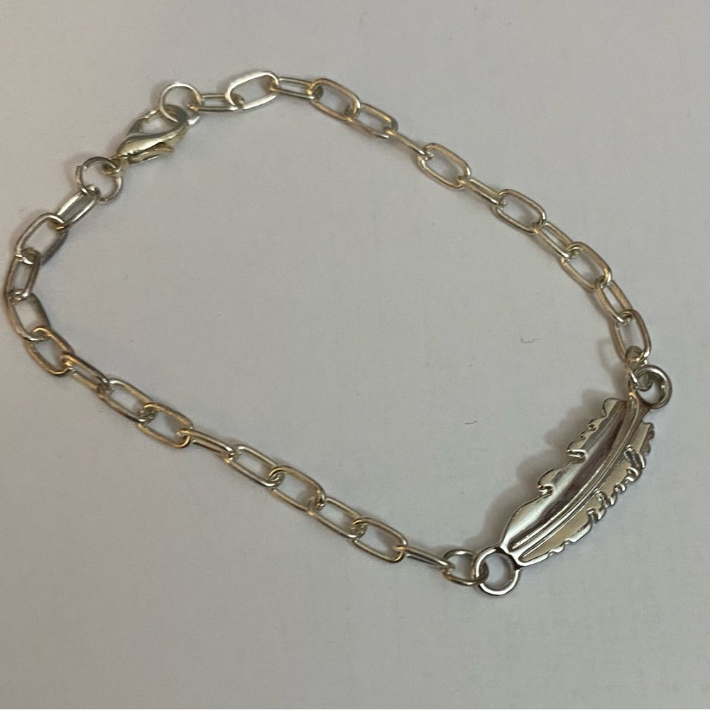 NEW feather charm bracelet
